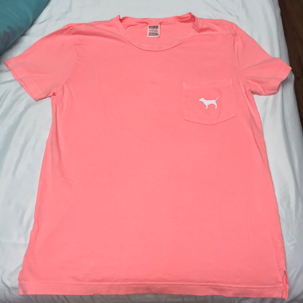 PINK pink t shirt with pocket